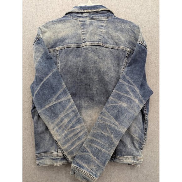 Jordan Craig Denim Jacket Mens Large Blue Legacy Edition Distressed Trucker - Picture 5 of 8